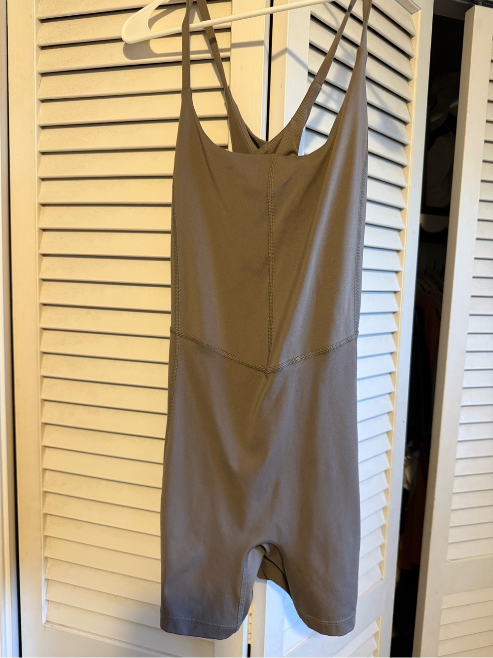 Women’s One-Piece workout Romper in Taupe